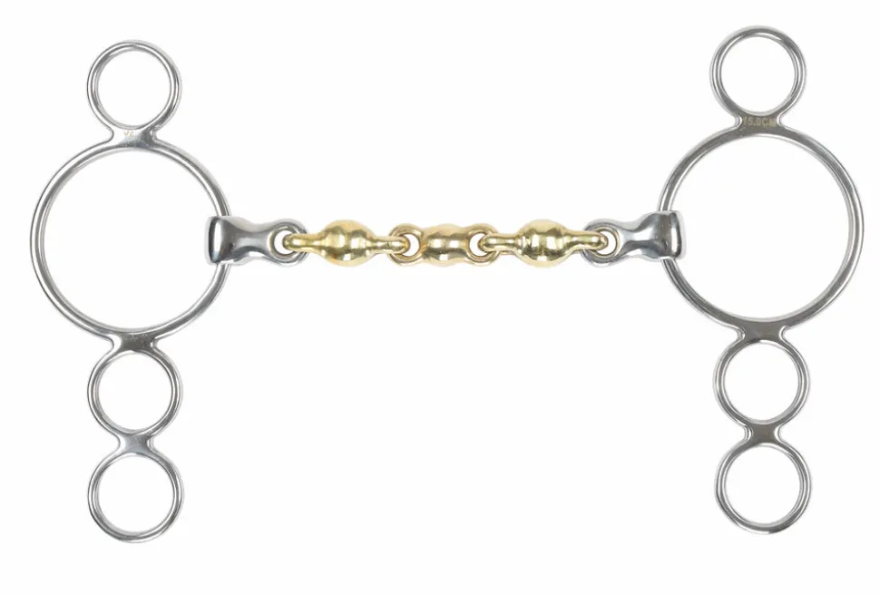 Brass Alloy Waterford Three Ring Gag