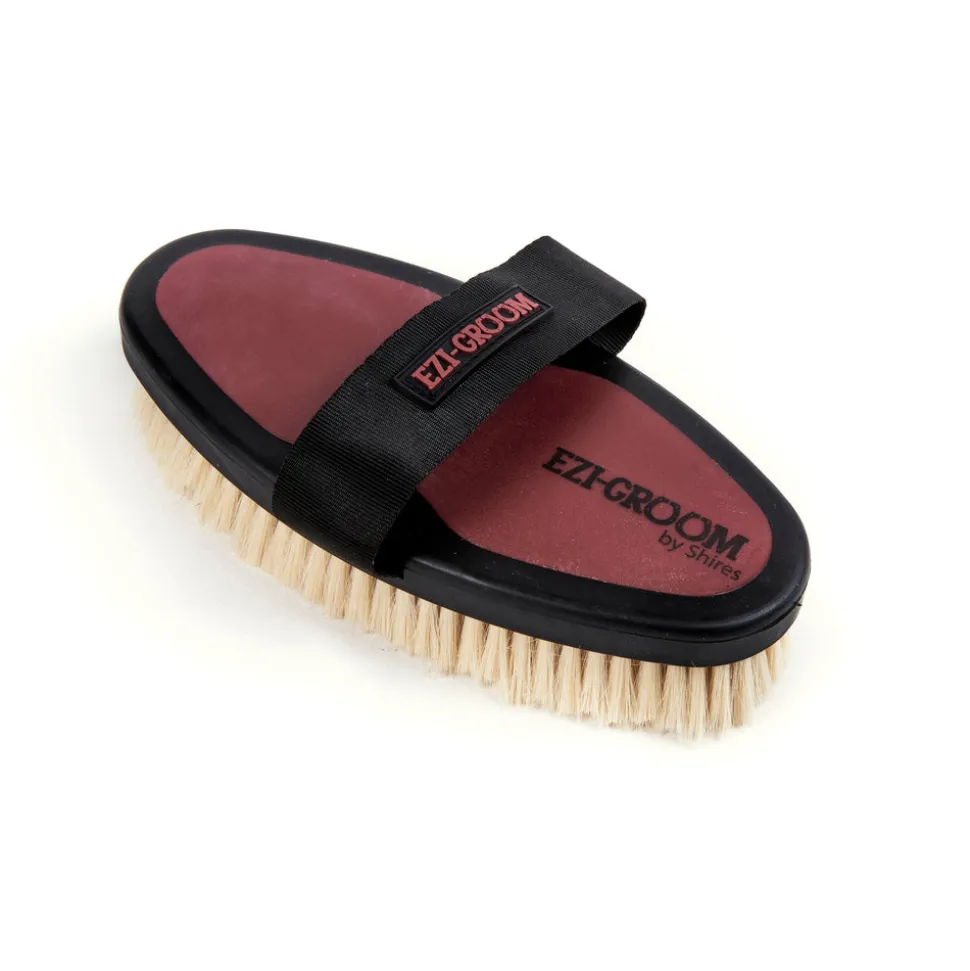 EZI-GROOM Grip Body Brush with Goat Hair