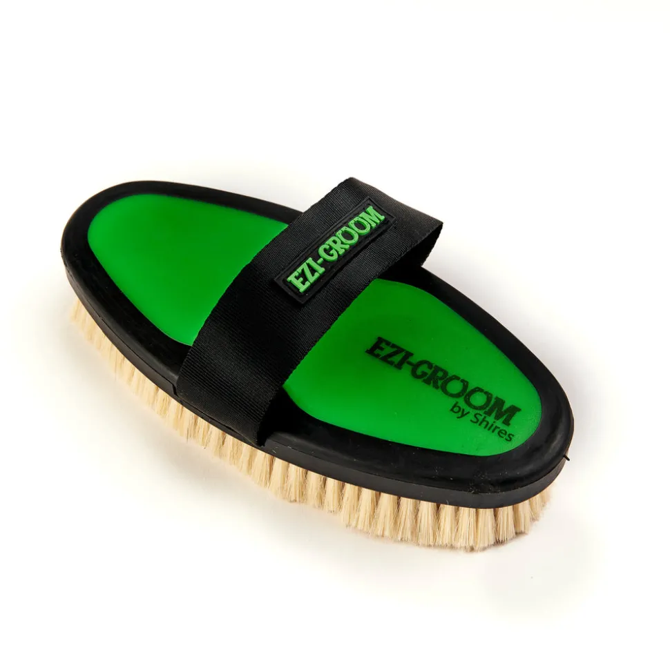EZI-GROOM Grip Body Brush with Goat Hair