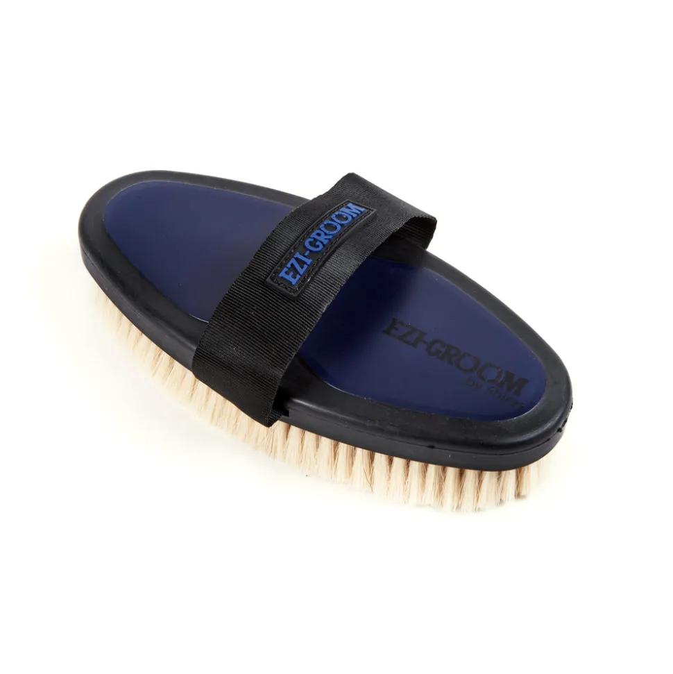 EZI-GROOM Grip Body Brush with Goat Hair