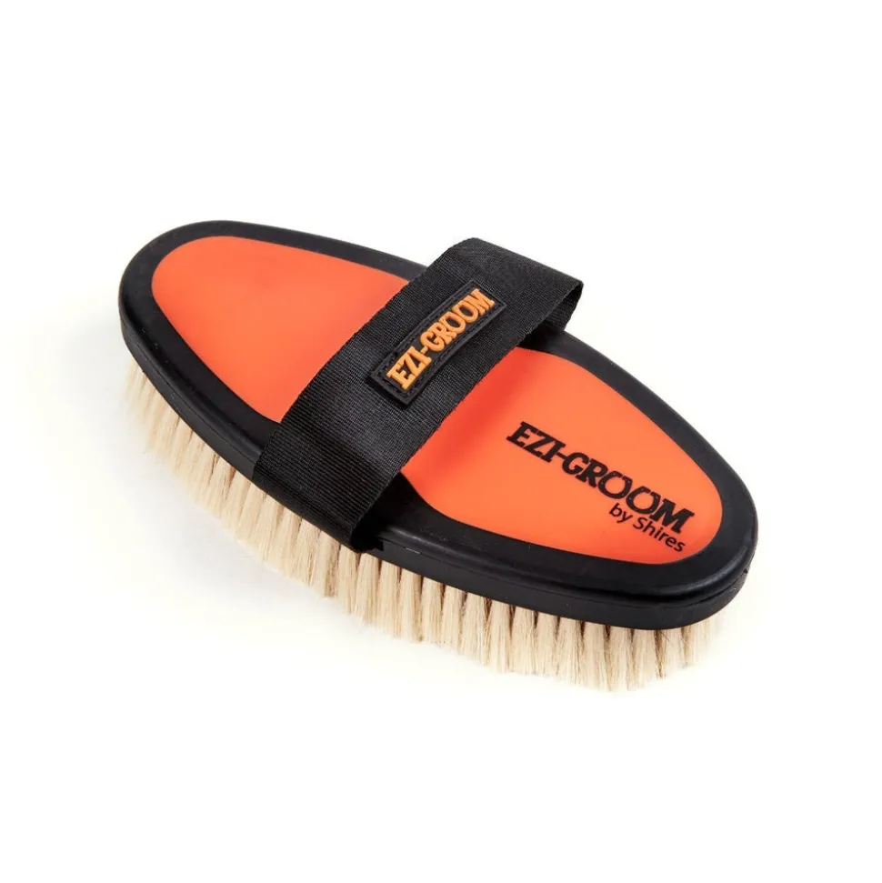 EZI-GROOM Grip Body Brush with Goat Hair