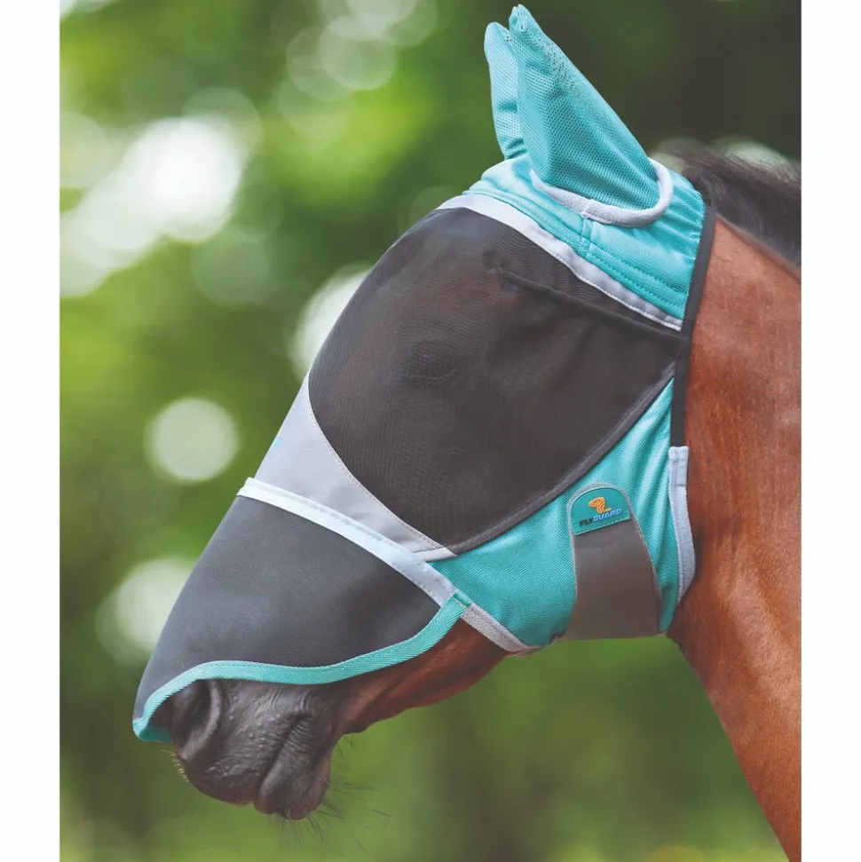 FlyGuard Pro Deluxe Fly Mask With Ears & Nose