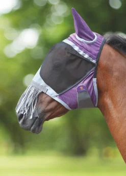FlyGuard Pro Deluxe Fly Mask with Nose Fringe