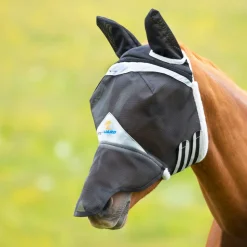 FlyGuard Pro Field Durable Fly Mask With Ears & Nose