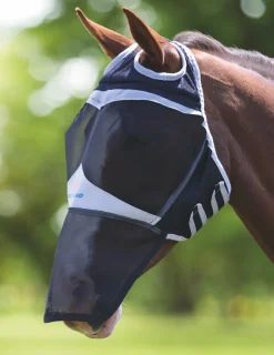 FlyGuard Pro Fine Mesh Fly Mask with Ear Holes & Nose