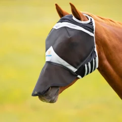 FlyGuard Pro Fine Mesh Fly Mask with Ear Holes & Nose