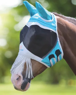 FlyGuard Pro Fine Mesh Fly Mask with Ears & Nose Fringe