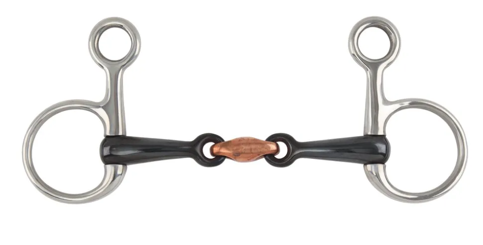 Hanging Cheek Black Sweet Iron Snaffle