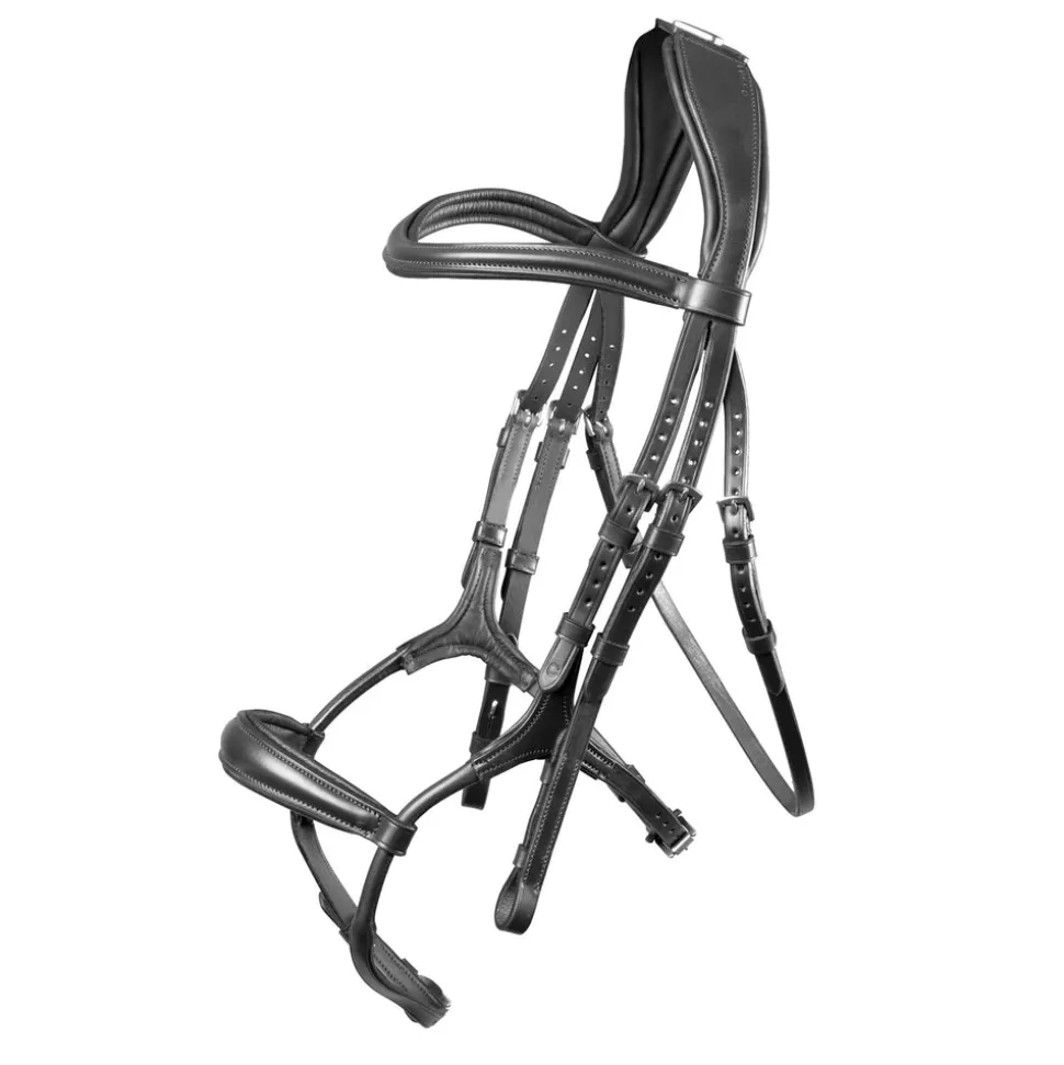 Velociti Lusso Rolled Padded Cavesson Bridle